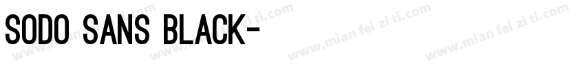 SODO SANS BLACK字体转换